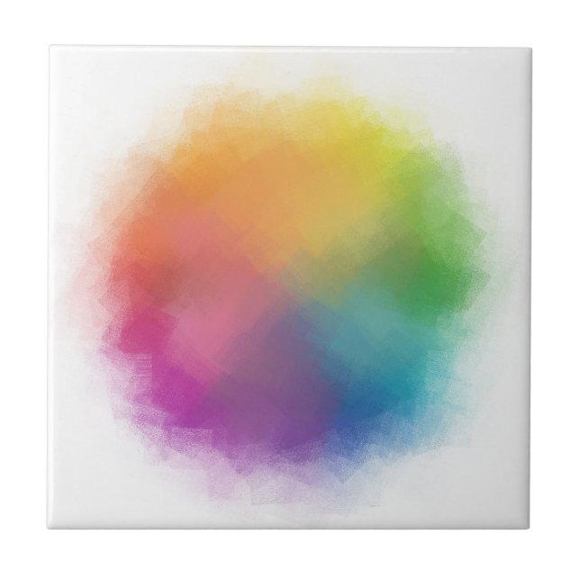 Azulejo Moderna y colorida plantilla de arte abstracto (Frente)