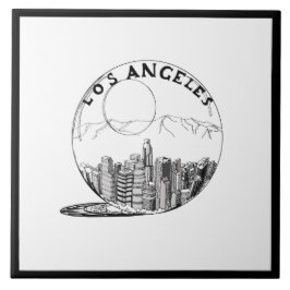 Azulejo Moderna y elegante Los Angeles Leche blanco negro