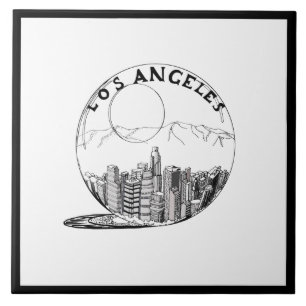Azulejo Moderna y elegante Los Angeles Leche blanco negro