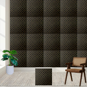Azulejo Moderna y elegante mosaico geométrico negro y oro
