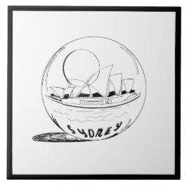 Azulejo Moderna y elegante Sydney Sity Black White