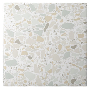 Azulejo Moderna y sencilla tela blanca Terrazzo