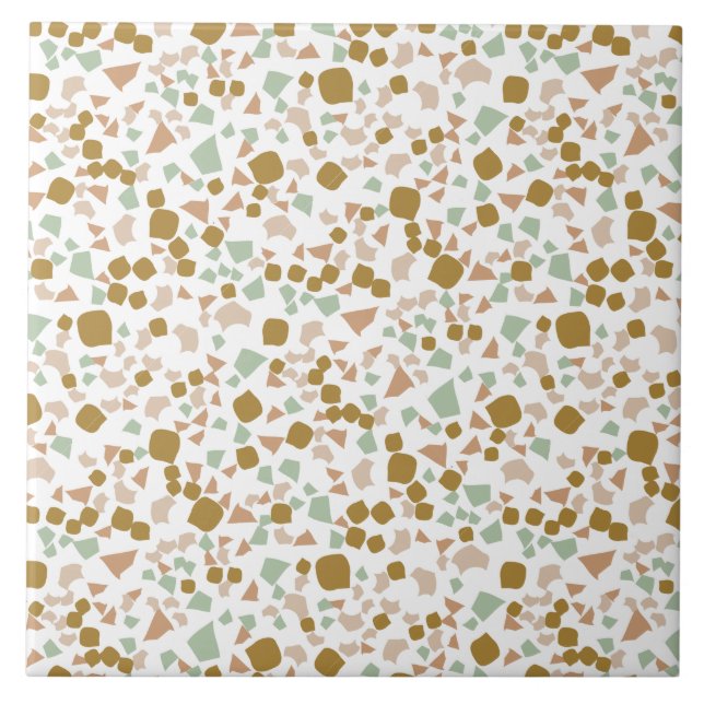 Azulejo Moderna y sencilla tela de oro blanca Terrazzo (Frente)