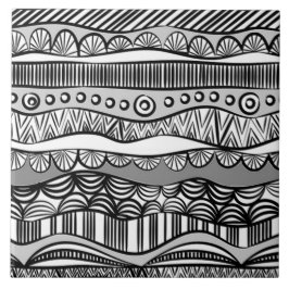 Azulejo Modernas tiras de dibujo en blanco y negro