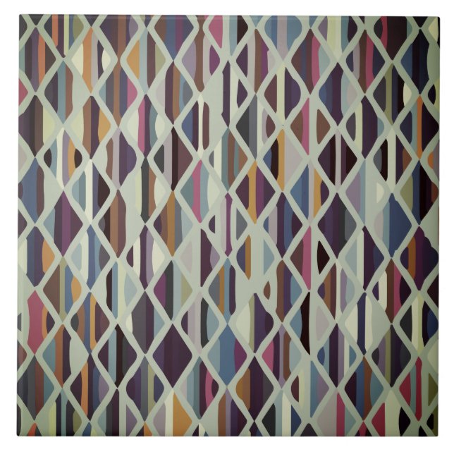 Azulejo Moderno Art Deco Multicolor (Frente)