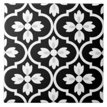 Moderno clásico negro, blanco Mediterráneo español