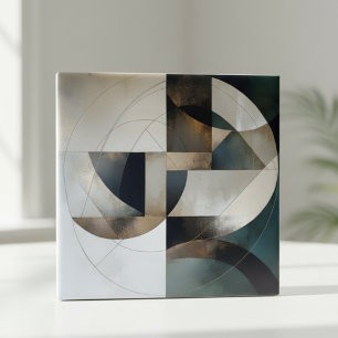 Azulejo Moderno de mediados de siglo Neutral Geométrico Ab
