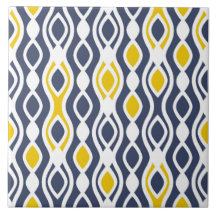 Moderno, elegante, adorno, azul marino, amarillo b