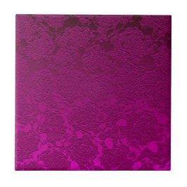 Azulejo Moderno Floral Hot Pink Fuchsia Girly Pattern