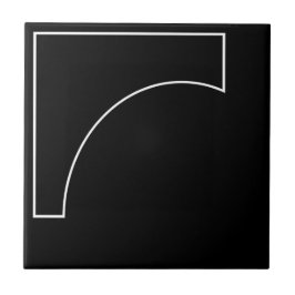 Azulejo Moderno Geométrico Negro Y Blanco