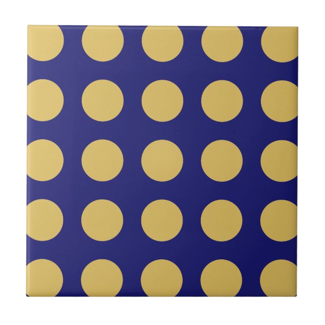 Azulejo Moderno Oro Medianoche Color Azul Llanto Único (Frente)