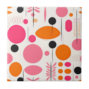 Azulejo Moderno patrón de mediados del siglo XX RETRO bohe