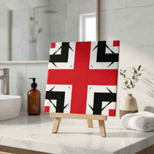 Azulejo Moderno resumen de moda rojo negro y blanco geomét