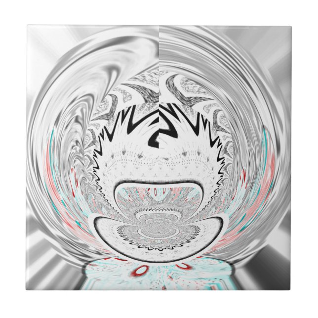 Azulejo Moderno Urban Ash Gray Flora Abstract Pattern Art (Frente)