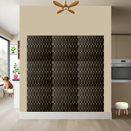 Azulejo Moderno y elegante hexágono geométrico negro y oro