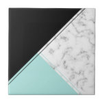 Azulejo Moderno y elegante mármol turquesa negro<br><div class="desc">Moderno y elegante mármol turquesa negro</div>
