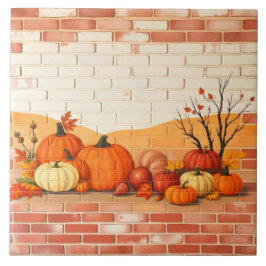 Azulejo Moderno y feliz día de acción de gracias hermoso o