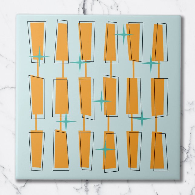 Azulejo Modernos Bloques Atómicos de Mediados del Siglo Aq (Subido por el creador)