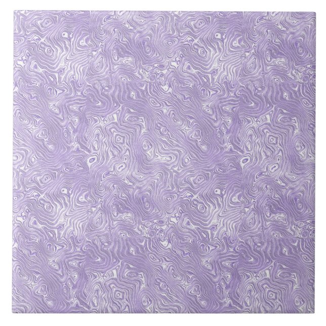 Azulejo Moire de seda pequeño patrón en lavanda de Lilac (Frente)