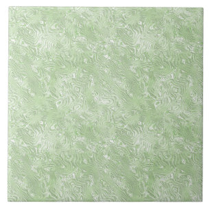 Azulejo Moire de seda pequeño patrón en verde animo