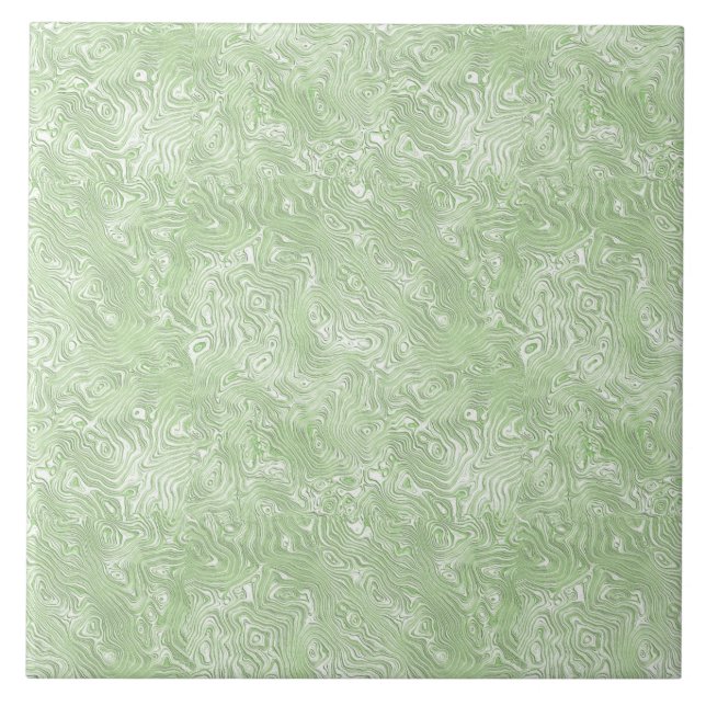 Azulejo Moire de seda pequeño patrón en verde animo (Frente)