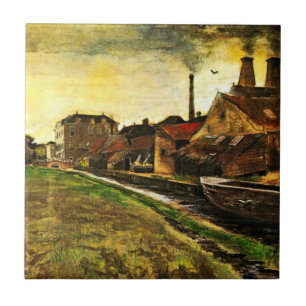Azulejo Molino de hierro en La Haya de Vincent van Gogh