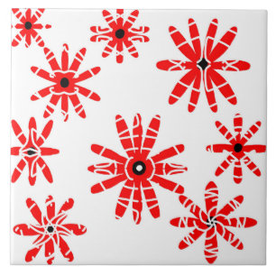 Azulejo Molinos de viento rojos