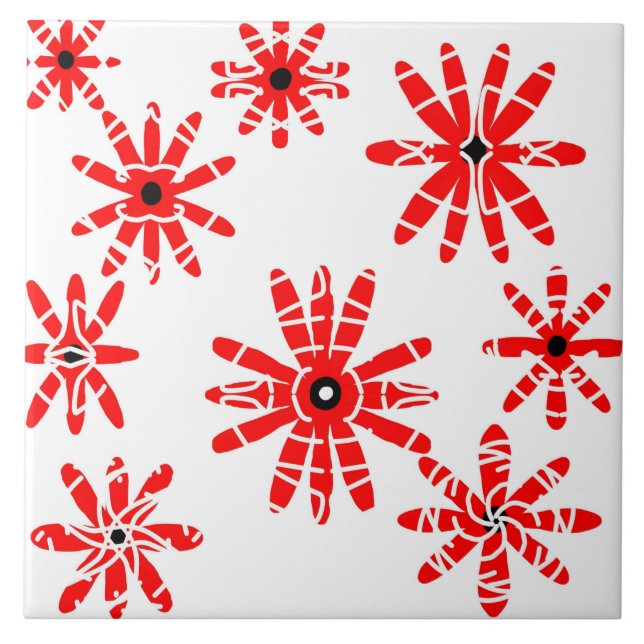 Azulejo Molinos de viento rojos (Frente)