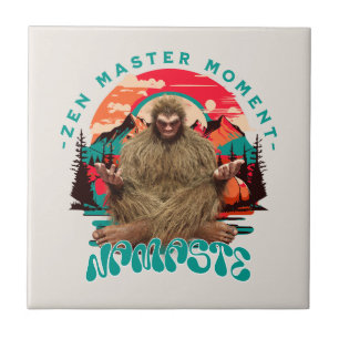 Azulejo Momento del Maestro Zen Bigfoot Arte Retro de Medi