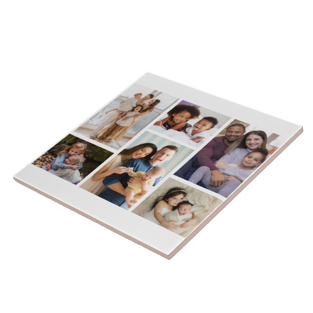 Azulejo Momentos en foco: Personalizable 6 Collage de foto (Lado)