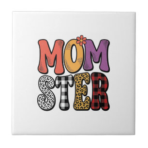Azulejo Momster Mamá Vintage Diseño Tipografía Cuadros Leo