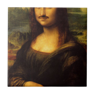 Azulejo mona lisa mustache