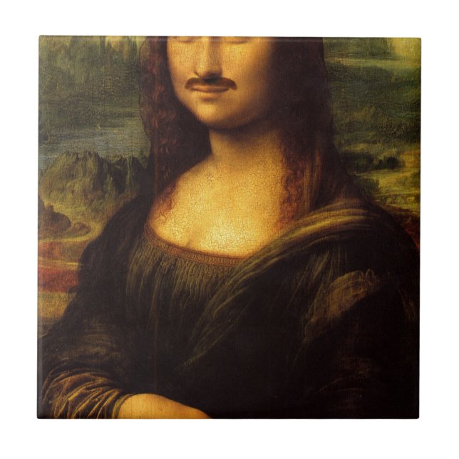Azulejo mona lisa mustache (Frente)