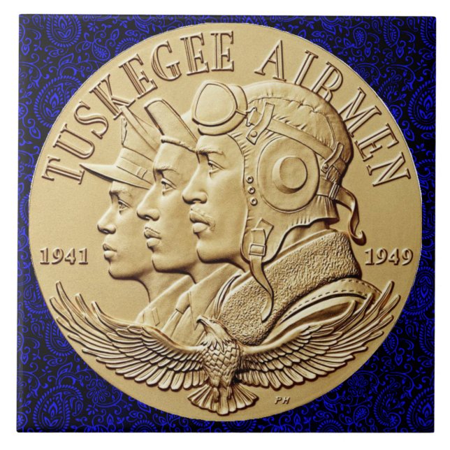 AZULEJO MONEDA DE LOS AVIADORES DE TUSKEGEE (Frente)