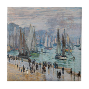 Azulejo Monet - Barcos pesqueros salen del puerto, Le Havr