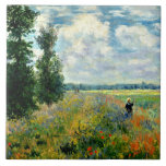 Azulejo Monet - Campo de amapola, Argenteuil<br><div class="desc">Poppy Field,  Argenteuil - Fina de arte del artista impresionista francés Claude Monet</div>