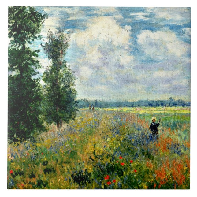 Azulejo Monet - Campo de amapola, Argenteuil (Frente)