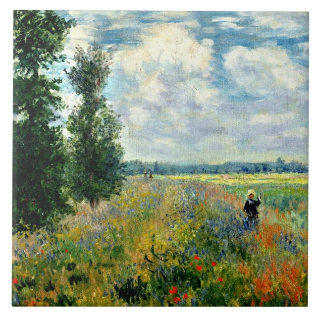 Azulejo Monet - Campo de amapolas, Argenteuil (Frente)