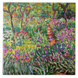 Azulejo Monet - El jardín de Iris en Giverny<br><div class="desc">El famoso cuadro de Claude Monet,  The Iris Garden at Giverny,  tira almohada.</div>