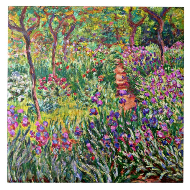 Azulejo Monet - El jardín de Iris en Giverny (Frente)