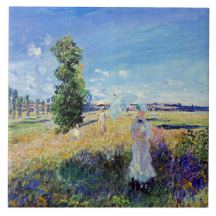 Azulejo Monet - El Paseo, pintura famosa,