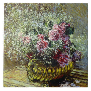 Azulejo Monet - Flores en una olla,