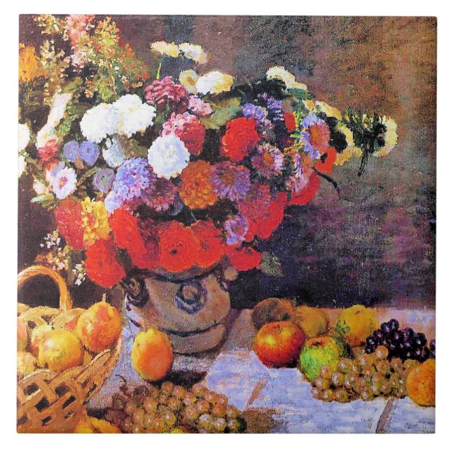 Azulejo Monet - Flores y Frutas (Frente)
