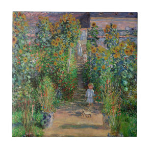 Azulejo Monet Garden Vetheuil Impresionim Pintura