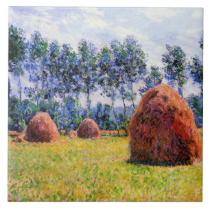 Azulejo Monet - Haystacks en Giverny, 1884,