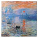 Azulejo Monet - Impresión, Sunrise<br><div class="desc">Impresión,  amanecer,  famosa pintura de Claude Monet</div>