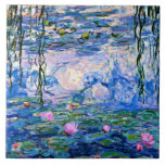 Azulejo Monet - La pintura famosa de Water Lilies (rosa) d<br><div class="desc">Claude Monet 1919 famoso cuadro,  Water Lilies (rosa)</div>