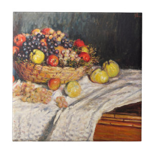 Azulejo Monet - manzanas y uvas,