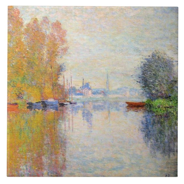 Azulejo Monet - Otoño en el Sena de Argenteuil (Frente)