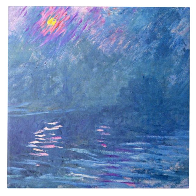 Azulejo Monet - Puente de Water Loo, pintura famosa, (Frente)